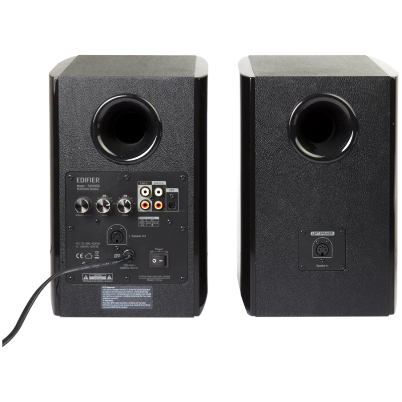 Boxe Edifier R2000DB BL 2.0, 120 W RMS, Bluetooth, 3,5 mm la RCA, DSP, Difuzoare Eagle Eye, Inclinare 10°C, Telecomanda, Carcasa MDF, Negru