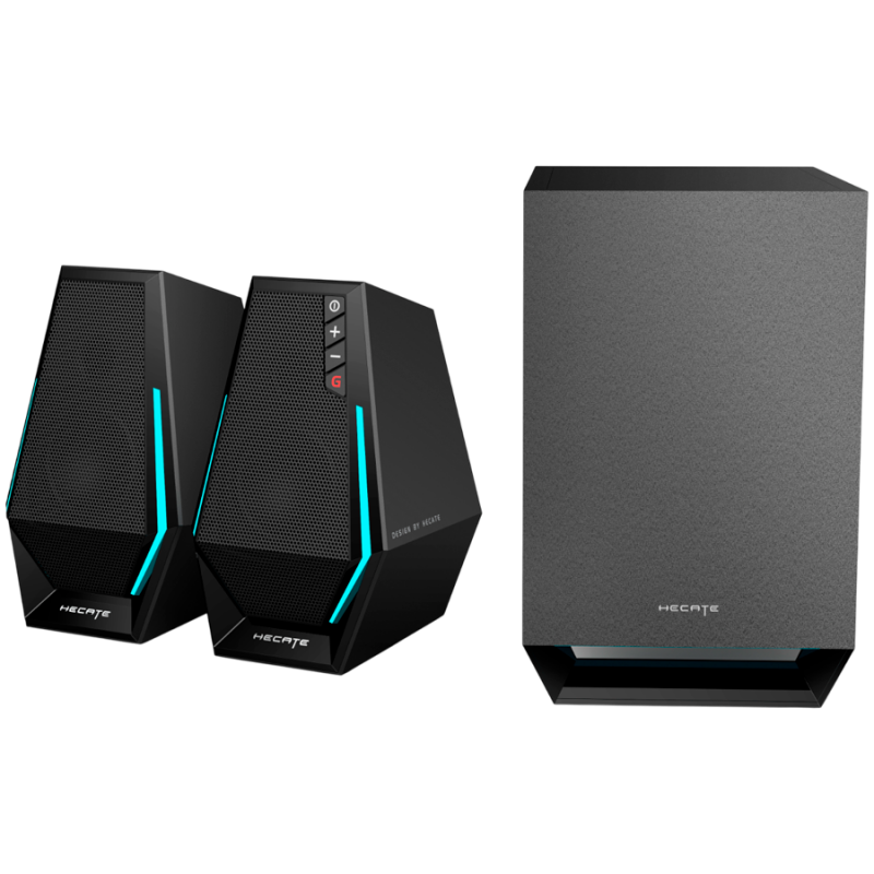 Sistem audio Edifier G1500 MAX, 30 W, Difuzoare 2x2,5", Subwoofer 4", Bluetooth 5.3, 10 moduri RGB dinamice, Negru