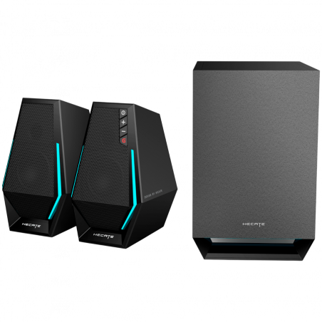 Sistem audio Edifier G1500 MAX, 30 W, Difuzoare 2x2,5", Subwoofer 4", Bluetooth 5.3, 10 moduri RGB dinamice, Negru