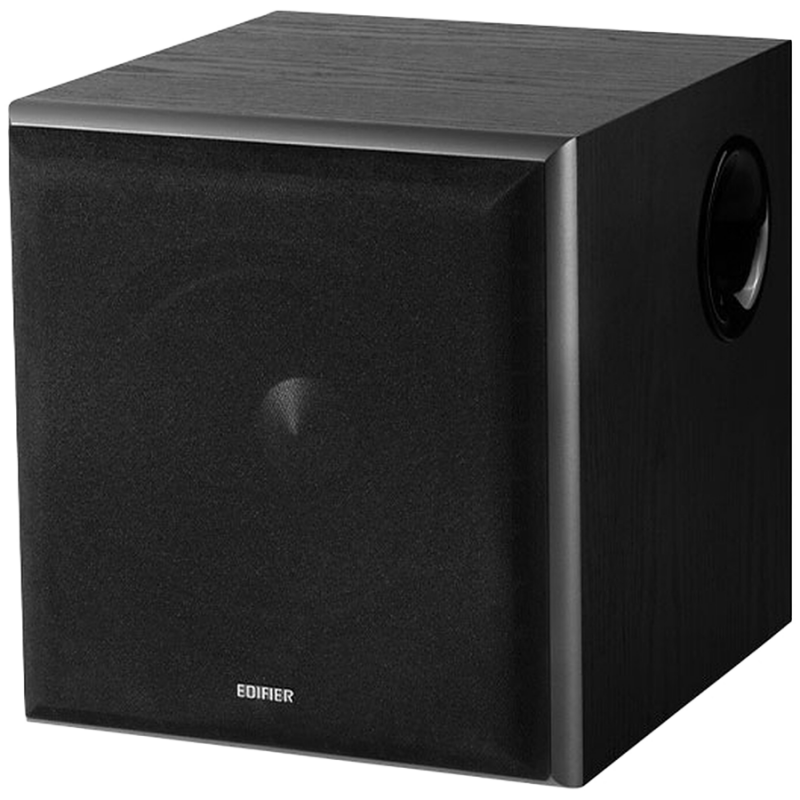 Subwoofer Edifier T5, 70 W RMS, difuzor de bas de 8", Frecvente de pans la 38 Hz, 2xRCA, Filtru low-pass, Negru