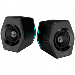 Difuzoare pentru jocuri Edifier G2000 2.0 BL, 16 W RMS, BT V5.1, USB, AUX, RGB, Hi-Fi, 3 moduri, memorie setări, negru