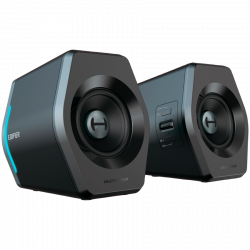Difuzoare pentru jocuri Edifier G2000 2.0 BL, 16 W RMS, BT V5.1, USB, AUX, RGB, Hi-Fi, 3 moduri, memorie setări, negru