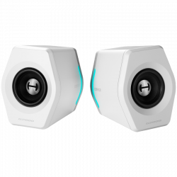 Difuzoare pentru jocuri Edifier G2000 2.0 WH, 16 W RMS, BT V5.1, USB, AUX, RGB, Hi-Fi, 3 moduri, memorie setări, alb