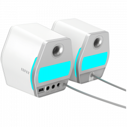 Difuzoare pentru jocuri Edifier G2000 2.0 WH, 16 W RMS, BT V5.1, USB, AUX, RGB, Hi-Fi, 3 moduri, memorie setări, alb