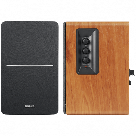 Difuzoare Edifier R1280DB BR 2.0, 42 W RMS, Bluetooth V5.1, 2 RCA, crossover activ, control bas și înalte, maro