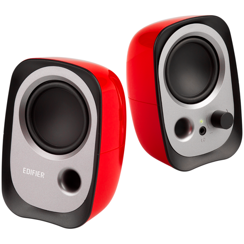 Boxe Edifier R12U RE 2.0, 4 W RMS, USB, AUX, 20 KHz, Difuzoare 2,25", Control sunet, Rosu