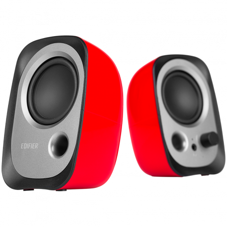 Boxe Edifier R12U RE 2.0, 4 W RMS, USB, AUX, 20 KHz, Difuzoare 2,25", Control sunet, Rosu