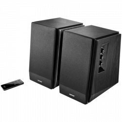 Boxe Edifier R1700BT BL 2.0, 66 W RMS, Bluetooth V5.1, RCA, DSP, DRC, Telecomanda, Design din lemn MDF, Negru