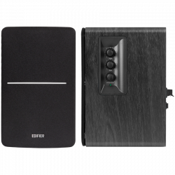 Boxe Edifier R1280DBs BL 2.0, 42 W RMS, Bluetooth V5.1, 2 RCA, Crossover activ, Iesire subwoofer activ, Control bas si inalte, Negru