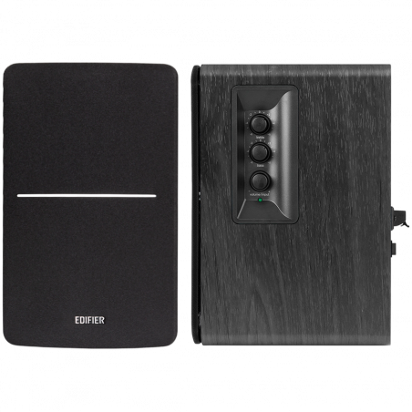 Boxe Edifier R1280DBs BL 2.0, 42 W RMS, Bluetooth V5.1, 2 RCA, Crossover activ, Iesire subwoofer activ, Control bas si inalte, Negru