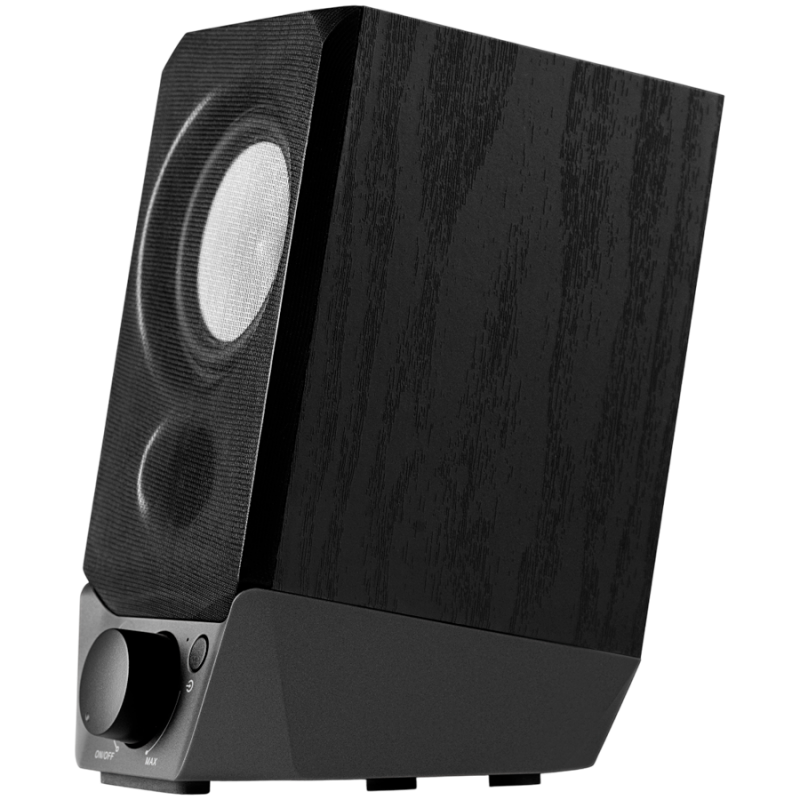 Boxe Edifier R19BT 2.0, 4 W RMS, Bluetooth V5.3, USB, AUX, Design inclinat, Port frontal de 3,5 mm, Negru