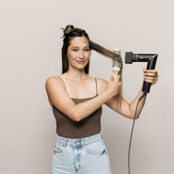 Uscător de păr 3-în-1 Shark FlexStyle HD424EU, 1400 W, 3 viteze și niveluri de căldură, efect Coanda, protecție împotriva deteriorării cauzate de căldură, negru