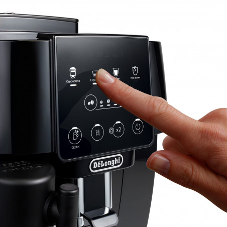 Mașină de espresso Delonghi Magnifica START ECAM220.60.B, 1450 W, 15 bari, 1,8 L, 4 programe, 13 setări de măcinare, LatteCrema Hot, opțiune Bean, negru