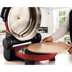 Cuptor electric pentru pizza Ariete „Pizzeria Gourmet” 0934/00, 1500 W, 32 cm, Pana la 400°C, 5 trepte, Rosu