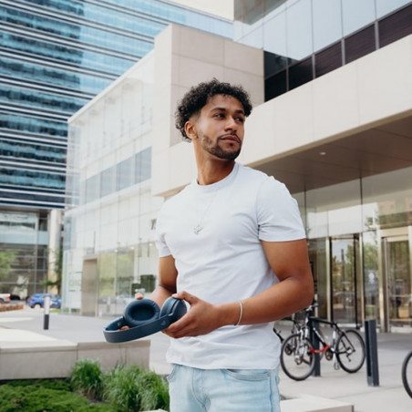 Casti fara fir Edifier W820NB Plus V25 Navy, 40 mm, 80 h, A.I, Difuzoare dinamice acoperite cu titan, Bluetooth V6.1, ANC, Hi-Res, Albastru închis