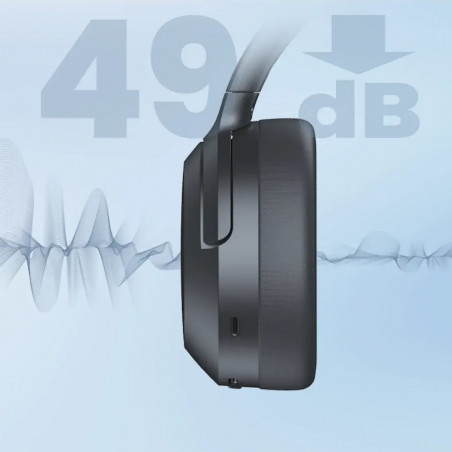 Casti fara fir Edifier W820NB Plus V25 Navy, 40 mm, 80 h, A.I, Difuzoare dinamice acoperite cu titan, Bluetooth V6.1, ANC, Hi-Res, Albastru închis