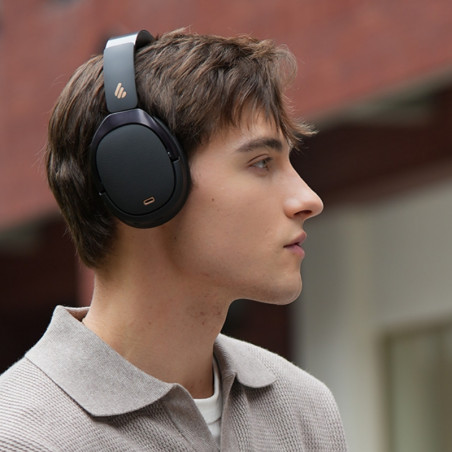 Casti fara fir Edifier WH950NB negre, 40 mm, 55 ore, Difuzoare dinamice acoperite cu titan, 3 moduri, Timer, Bluetooth V5.4, ANC, ENC, Hi-Res, Negru