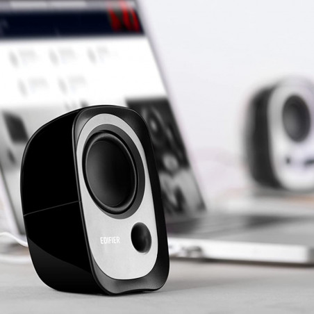 Boxe Edifier R12U BL 2.0, 4 W RMS, USB, AUX, 20 KHz, Difuzoare de 2,25", Control sunet, Negru