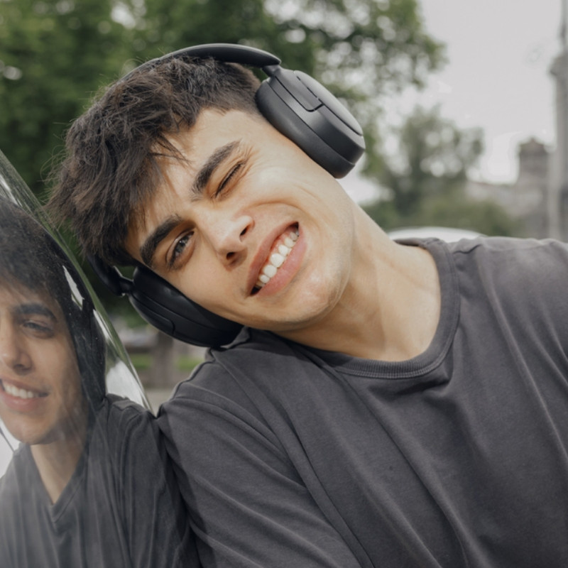 Căști wireless Edifier W800BT Pro BL, 40 mm, 45 ore, A.I, difuzoare dinamice cu acoperire din titan, ANC, BT V5.4, Hi-Res, Multipoint, moduri EQ, ConneX, negru