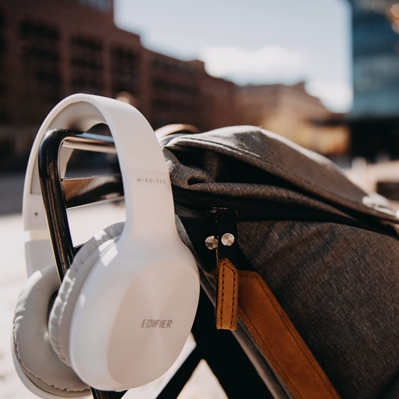 Căști wireless Edifier W800BT Plus WH, 40 mm, 55 ore, difuzoare dinamice, BT V5.1, USB-C, Qualcomm aptX, Multipoint, moduri EQ, alb