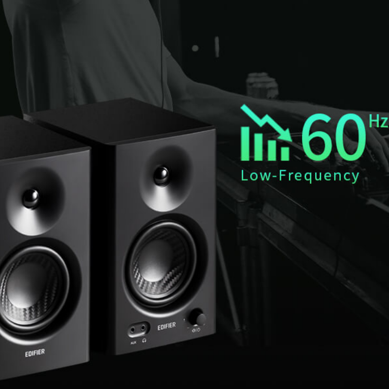 Difuzoare Edifier MR4 BL, 42 W RMS, RCA, AUX, TRS, drivere de frecvență înaltă și joasă de 1"/4", 2 moduri, negru