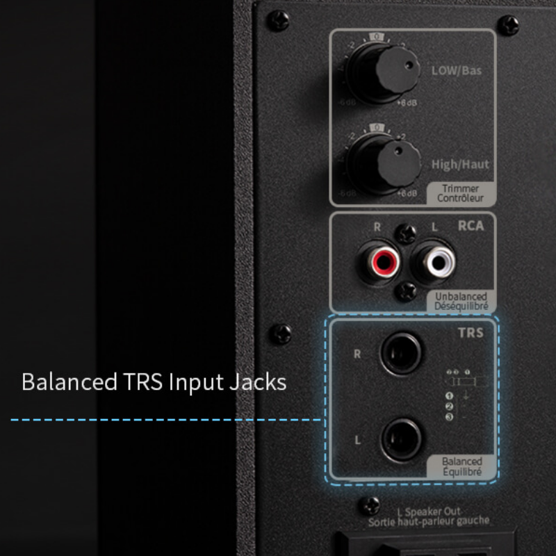 Difuzoare Edifier MR4 WH, 42 W RMS, RCA, AUX, TRS, difuzoare de frecvență înaltă și joasă de 1"/4", 2 moduri, alb