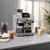 Mașină de espresso DeLonghi EC9455.M La Specialista Touch, 1450 W, 19 bari, 1,7 l, 4 viteze, 5 niveluri de spumare, 15 setări de măcinare, preparare la rece, adaptor pentru boabe, ecran tactil, oțel inoxidabil