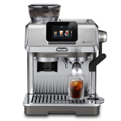 Mașină de espresso DeLonghi EC9455.M La Specialista Touch, 1450 W, 19 bari, 1,7 l, 4 viteze, 5 niveluri de spumare, 15 setări de măcinare, preparare la rece, adaptor pentru boabe, ecran tactil, oțel inoxidabil
