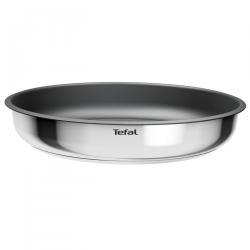 Set de tigaie și cratiță Tefal L881S504, 5 piese, oțel inoxidabil, acoperire antiaderentă din titan, rezistent la cuptor până la 250 °C, mâner detașabil, inducție, oțel inoxidabil