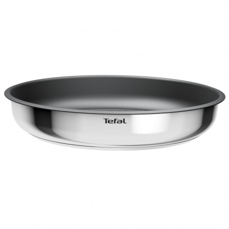 Set de tigaie și cratiță Tefal L881S504, 5 piese, oțel inoxidabil, acoperire antiaderentă din titan, rezistent la cuptor până la 250 °C, mâner detașabil, inducție, oțel inoxidabil