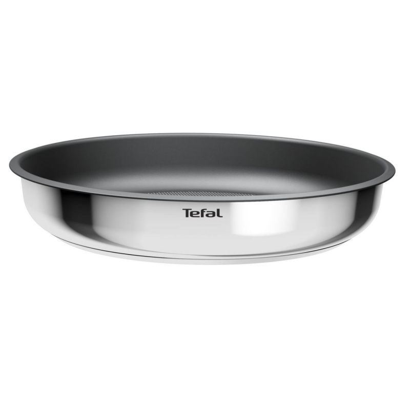 Set de tigaie și cratiță Tefal L881S504, 5 piese, oțel inoxidabil, acoperire antiaderentă din titan, rezistent la cuptor până la 250 °C, mâner detașabil, inducție, oțel inoxidabil