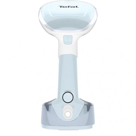 Fier de călcat vertical cu abur Tefal DT3041E1, 1300 W, 0,12 l, 20 g/min, talpă ceramică, pliabil, alb/albastru