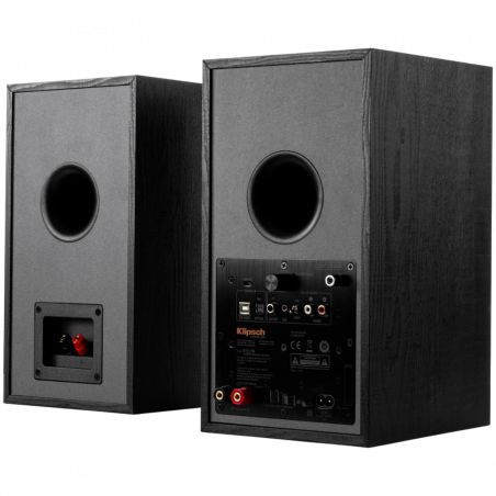 Boxe Klipsch R-51PM negre, 120 W RMS, Tractrix Horn, Bluetooth, Preamplificator phono, USB-B, Intrare optică, Negru
