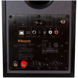 Boxe Klipsch R-51PM negre, 120 W RMS, Tractrix Horn, Bluetooth, Preamplificator phono, USB-B, Intrare optică, Negru