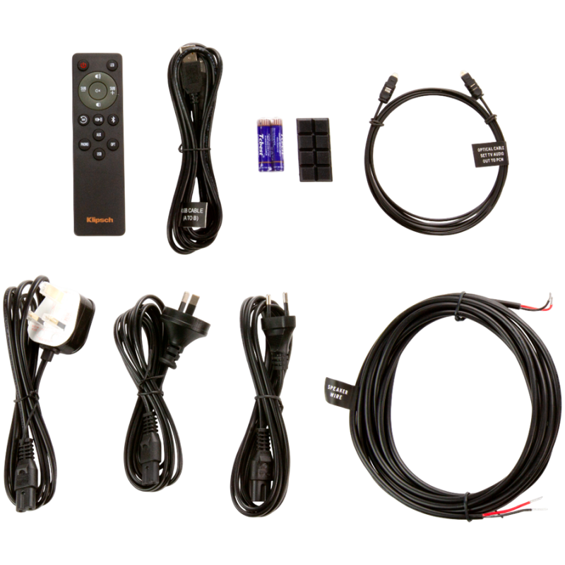 Boxe Klipsch R-51PM negre, 120 W RMS, Tractrix Horn, Bluetooth, Preamplificator phono, USB-B, Intrare optică, Negru