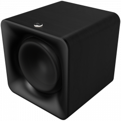 Subwoofer Klipsch Flexus SUB 100 Black, 80 W RMS, RCA, Flexus Transport 2,4 GHz Wireless, Carcasa MDF, Negru