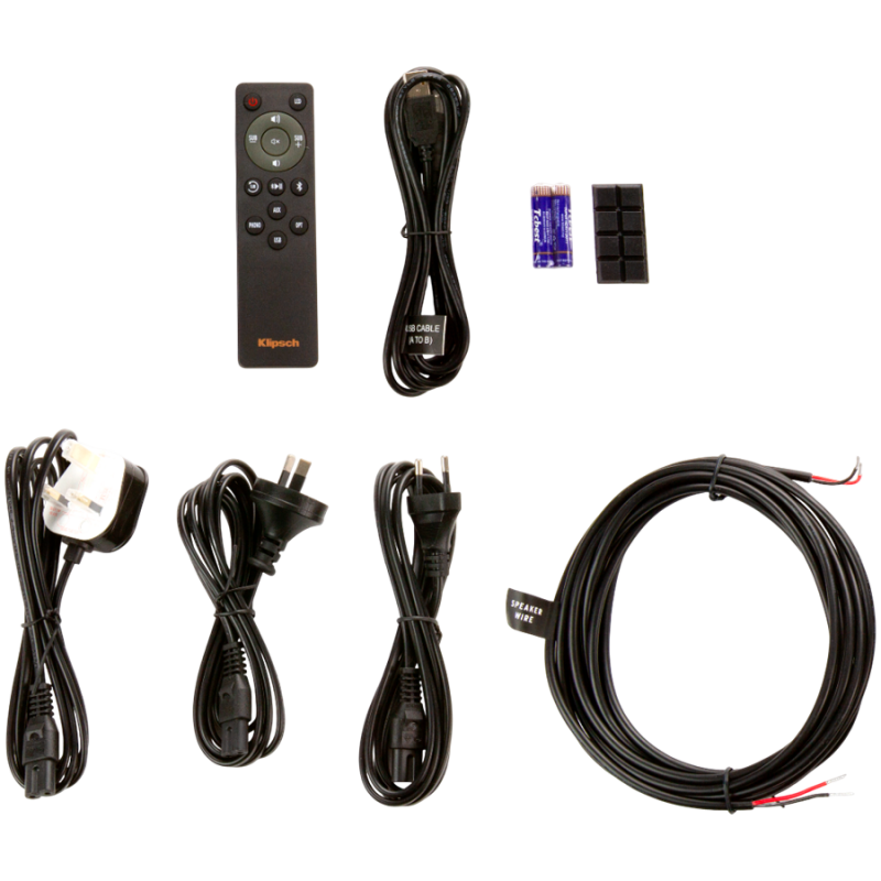 Boxe Klipsch R-41PM, 70 W RMS, Tractrix Horn, Bluetooth, Preamplificator Phono, USB-B, Intrare optica, Negru