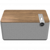 Boxa Klipsch The Three Plus Walnut, 120 W, 2.1, 45 Hz, USB+USB-C, Tip A, RCA, Bluetooth, Aplicatie mobila, Nuc/Gri
