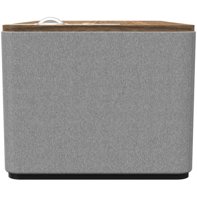 Boxa Klipsch The Three Plus Walnut, 120 W, 2.1, 45 Hz, USB+USB-C, Tip A, RCA, Bluetooth, Aplicatie mobila, Nuc/Gri