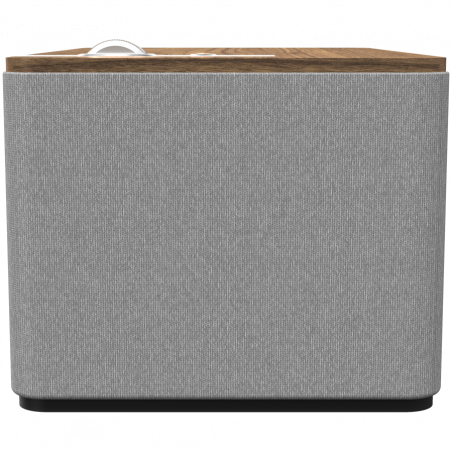 Boxa Klipsch The Three Plus Walnut, 120 W, 2.1, 45 Hz, USB+USB-C, Tip A, RCA, Bluetooth, Aplicatie mobila, Nuc/Gri