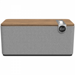 Boxa Klipsch The One Plus 2.1 W, 60 W, Bluetooth 5.3, USB-C, Biamplificare, Carcasa din lemn, Aplicatie mobila, Nuc/Gri