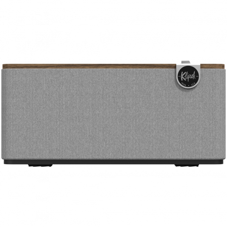 Boxa Klipsch The One Plus 2.1 W, 60 W, Bluetooth 5.3, USB-C, Biamplificare, Carcasa din lemn, Aplicatie mobila, Nuc/Gri
