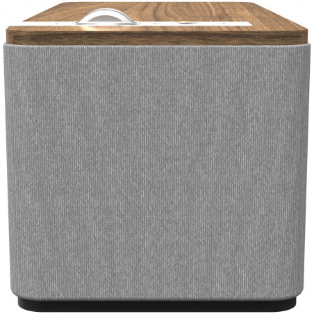 Boxa Klipsch The One Plus 2.1 W, 60 W, Bluetooth 5.3, USB-C, Biamplificare, Carcasa din lemn, Aplicatie mobila, Nuc/Gri