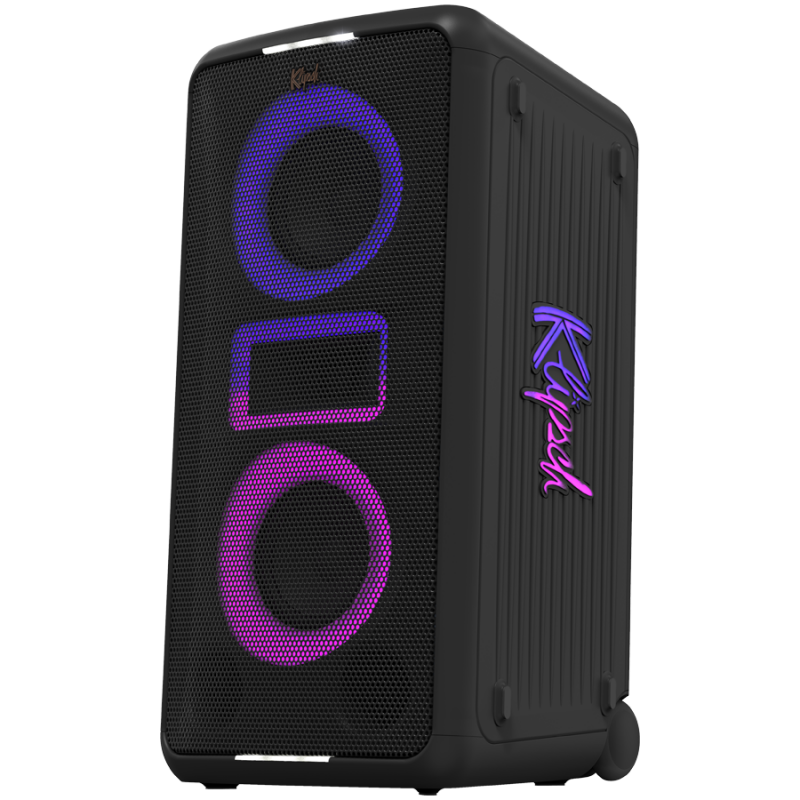 Boxa portabila Klipsch Miami Black, 18 ore, 5000 mAh, Bluetooth 5.2, AUX, USB, Daisy Chain, Ultra Bass, Party Link, Karaoke, Microfon, Negru