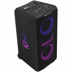 Boxa portabila Klipsch Miami Black, 18 ore, 5000 mAh, Bluetooth 5.2, AUX, USB, Daisy Chain, Ultra Bass, Party Link, Karaoke, Microfon, Negru