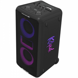 Boxa portabila Klipsch Miami Black, 18 ore, 5000 mAh, Bluetooth 5.2, AUX, USB, Daisy Chain, Ultra Bass, Party Link, Karaoke, Microfon, Negru