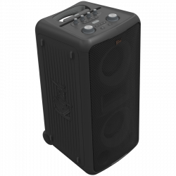 Boxa portabila Klipsch Miami Black, 18 ore, 5000 mAh, Bluetooth 5.2, AUX, USB, Daisy Chain, Ultra Bass, Party Link, Karaoke, Microfon, Negru
