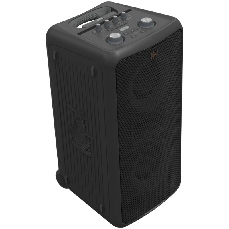 Boxa portabila Klipsch Miami Black, 18 ore, 5000 mAh, Bluetooth 5.2, AUX, USB, Daisy Chain, Ultra Bass, Party Link, Karaoke, Microfon, Negru