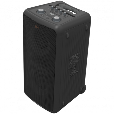 Boxa portabila Klipsch Miami Black, 18 ore, 5000 mAh, Bluetooth 5.2, AUX, USB, Daisy Chain, Ultra Bass, Party Link, Karaoke, Microfon, Negru
