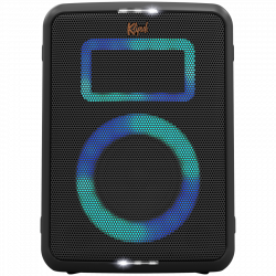 Boxa portabila Klipsch Vegas Black, 4400 mAh, 12 ore, Bluetooth 5.2, AUX, USB, microfon, Ultra Bass, Party Link, Efecte luminoase RGB, Aplicatie mobila, Negru